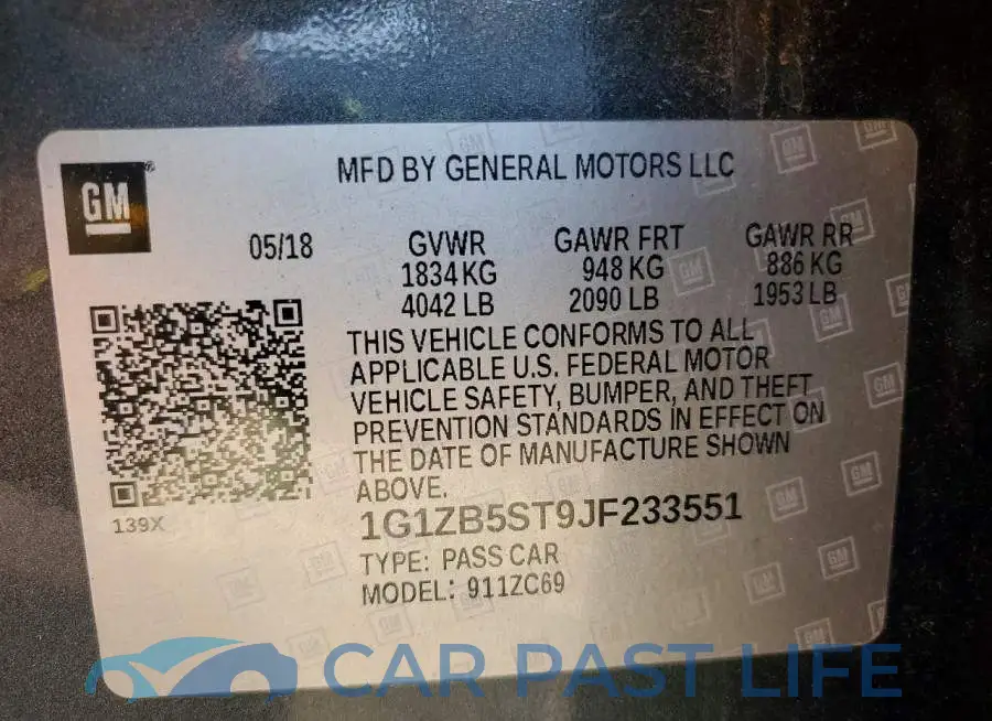 1G1ZB5ST9JF233551# 12