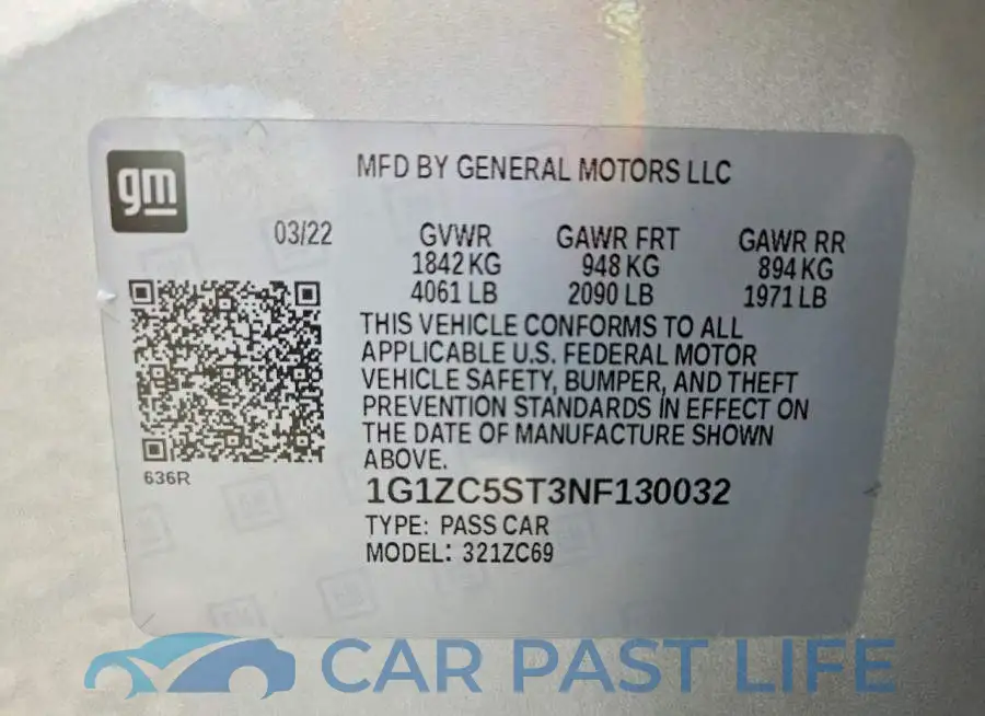 1G1ZC5ST3NF130032# 13
