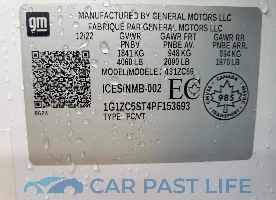1G1ZC5ST4PF153693# 13