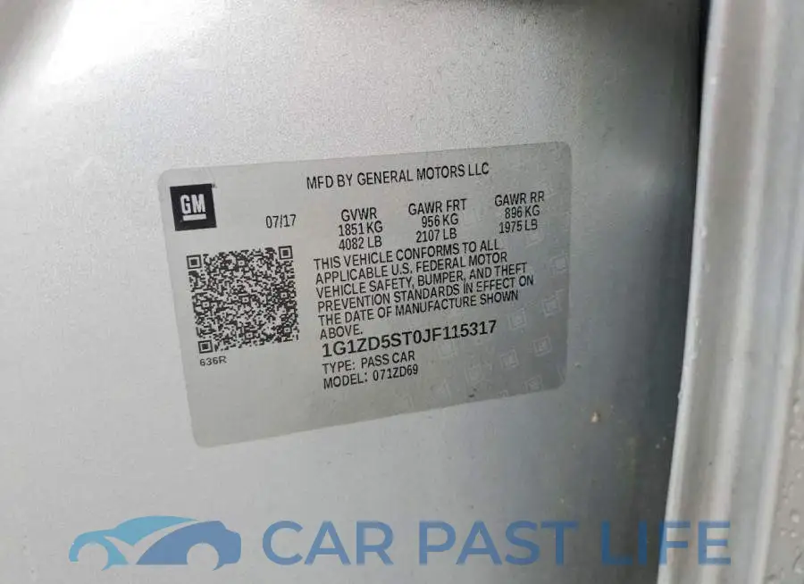 1G1ZD5ST0JF115317# 12