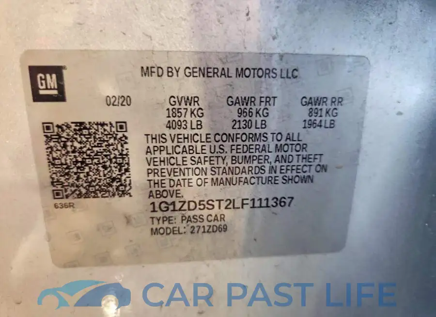 1G1ZD5ST2LF111367# 12