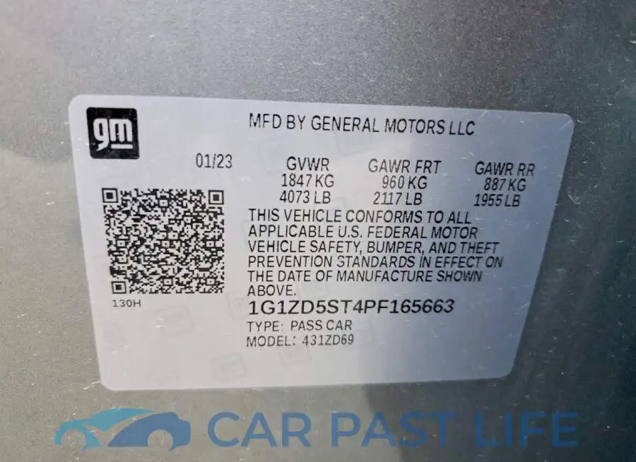 1G1ZD5ST4PF165663# 12
