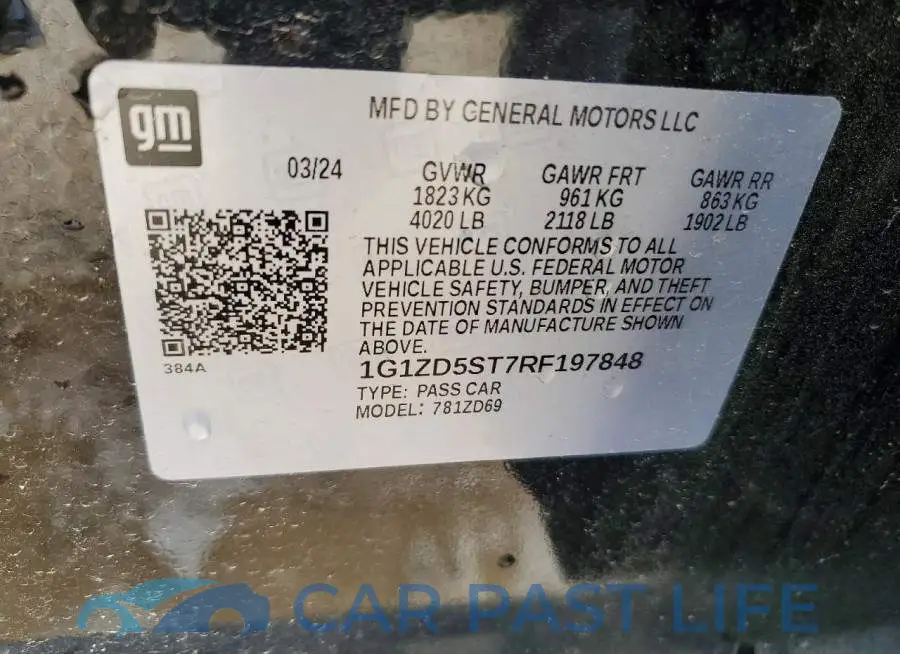 1G1ZD5ST7RF197848# 12