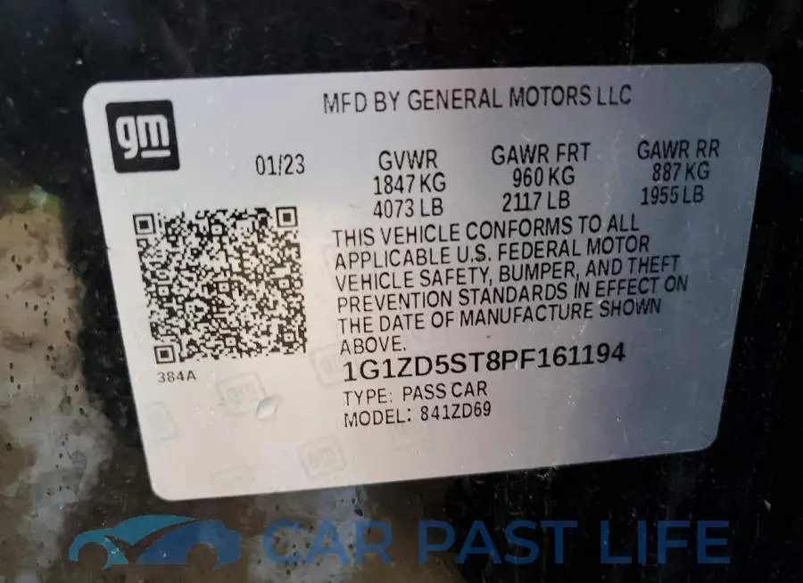 1G1ZD5ST8PF161194# 12