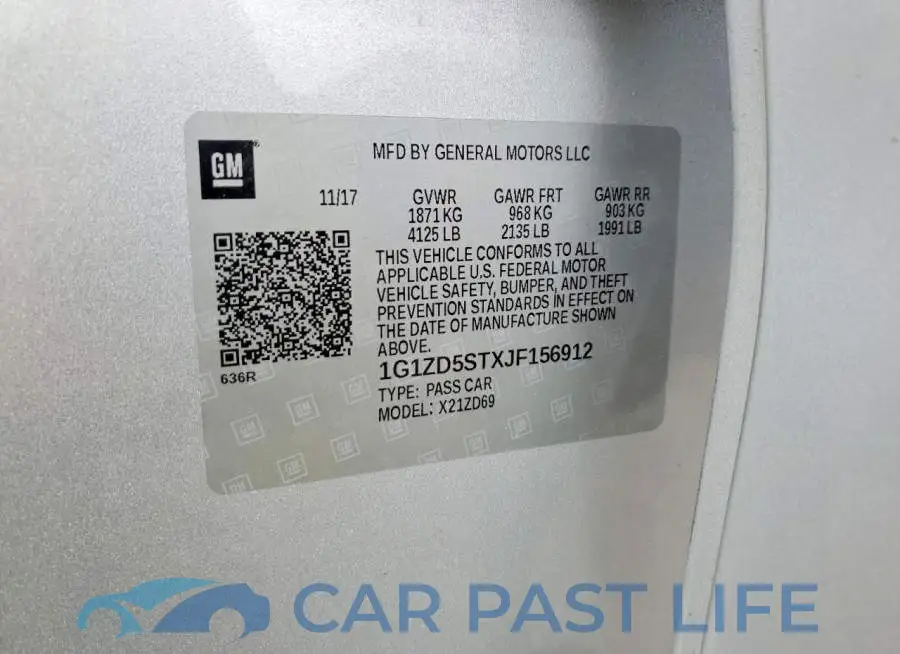 1G1ZD5STXJF156912# 12
