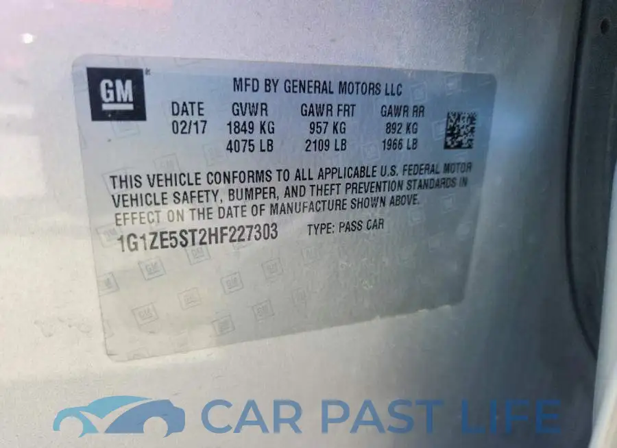 1G1ZE5ST2HF227303# 12