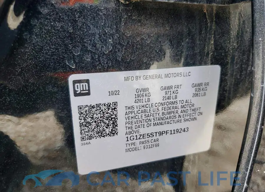 1G1ZE5ST9PF119243# 12