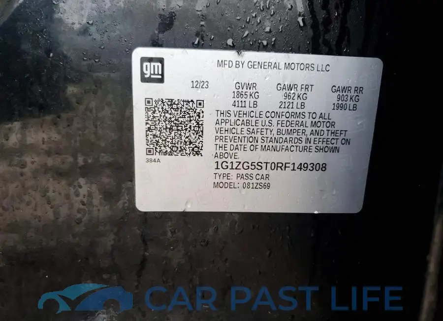 1G1ZG5ST0RF149308# 12
