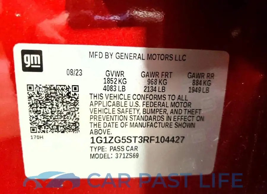 1G1ZG5ST3RF104427# 12