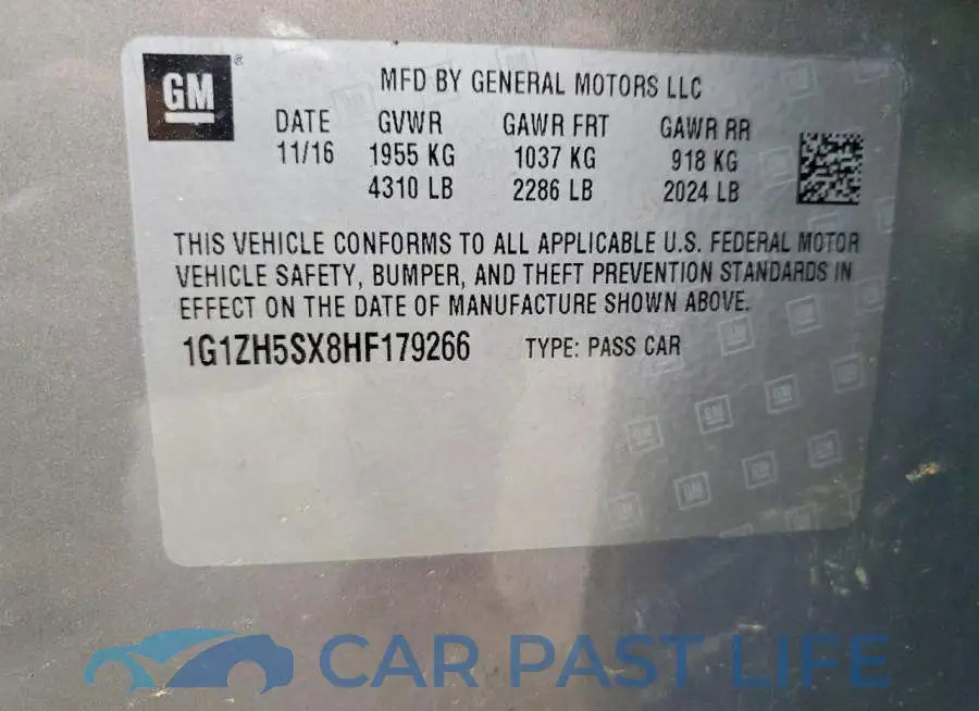 1G1ZH5SX8HF179266# 11