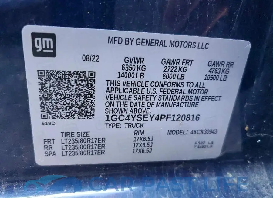 1GC4YSEY4PF120816# 12