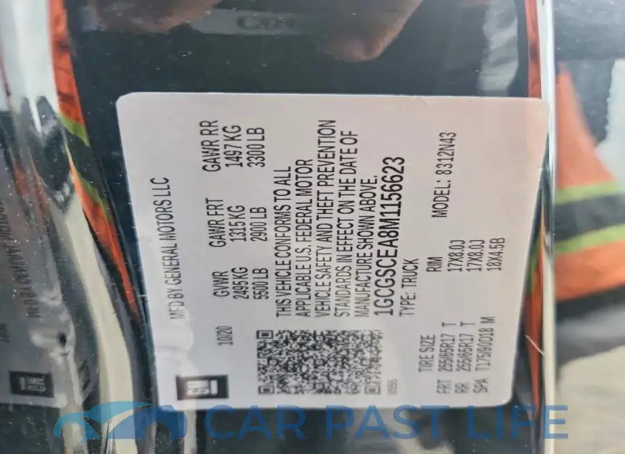 1GCGSCEA8M1156623# 12