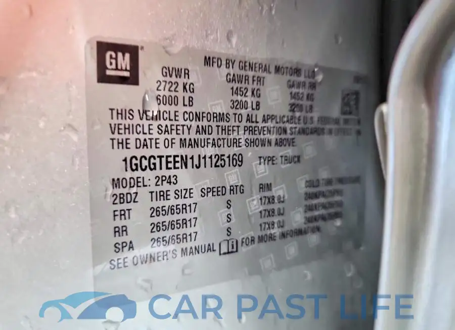 1GCGTEEN1J1125169# 12