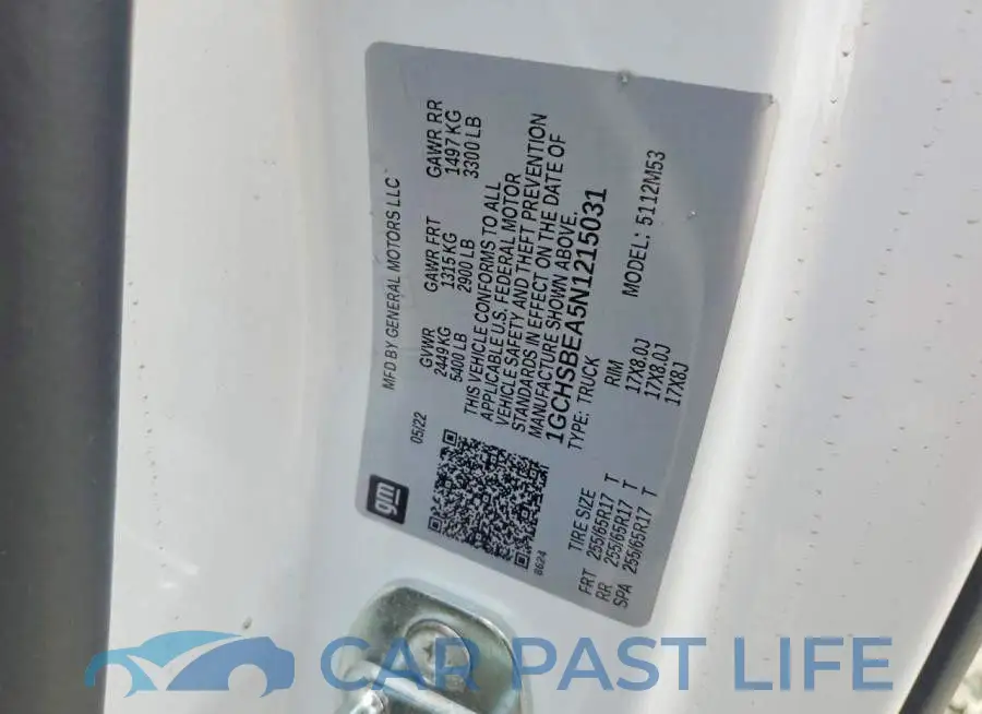 1GCHSBEA5N1215031# 12