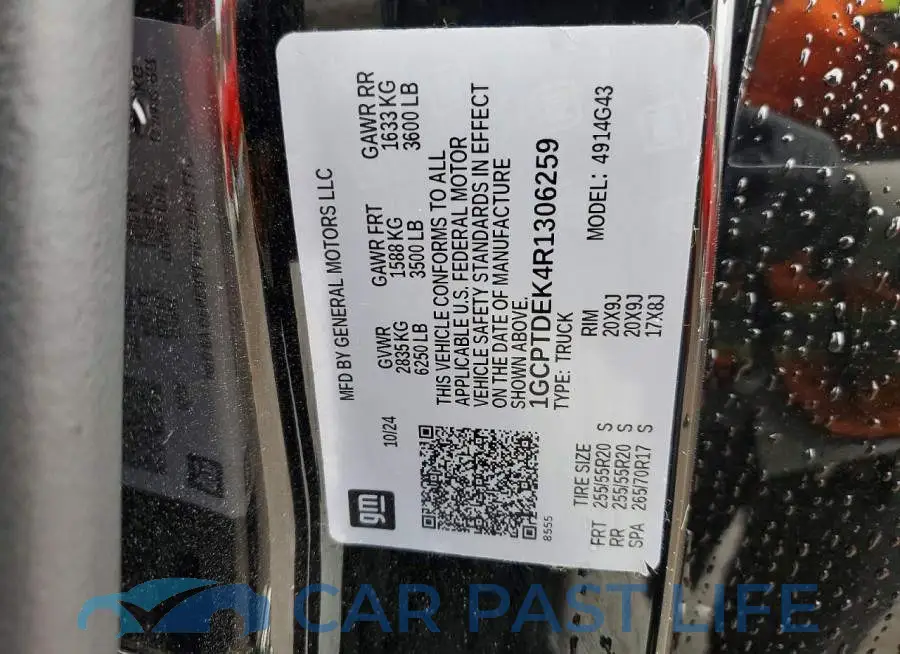 1GCPTDEK4R1306259# 12