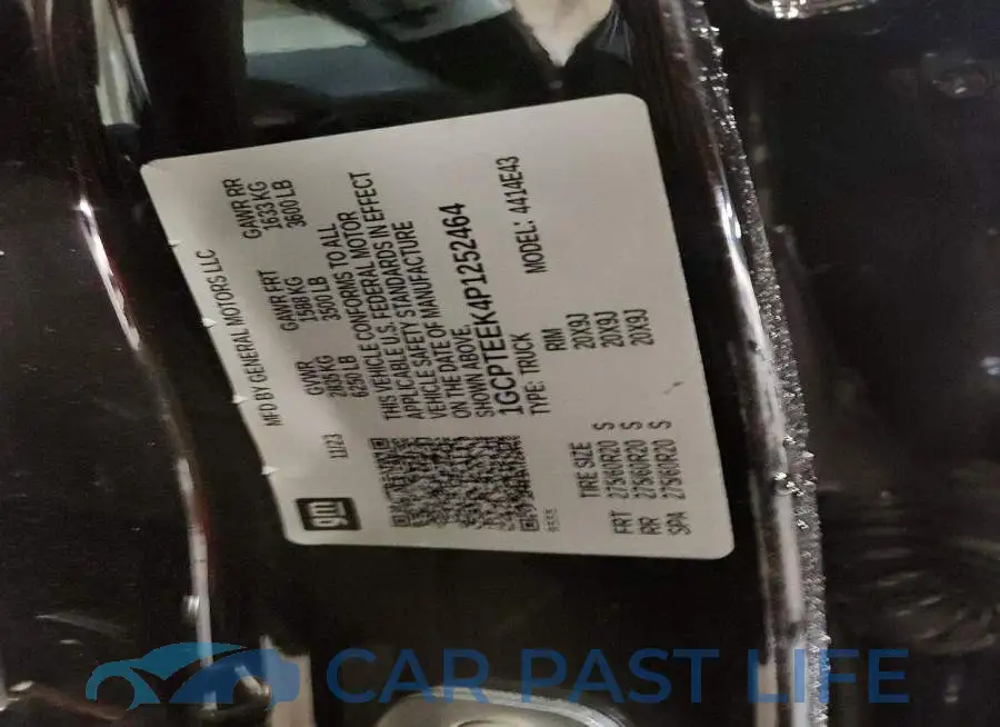 1GCPTEEK4P1252464# 12