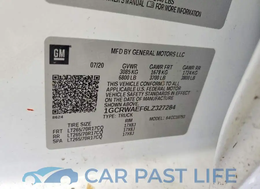 1GCRWAEF6LZ327284# 12