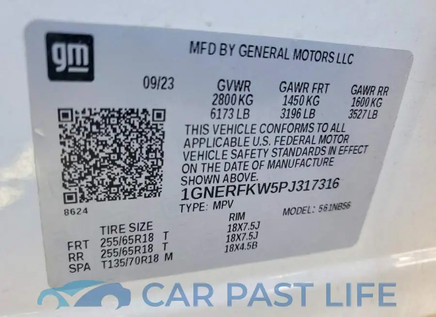 1GNERFKW5PJ317316# 13