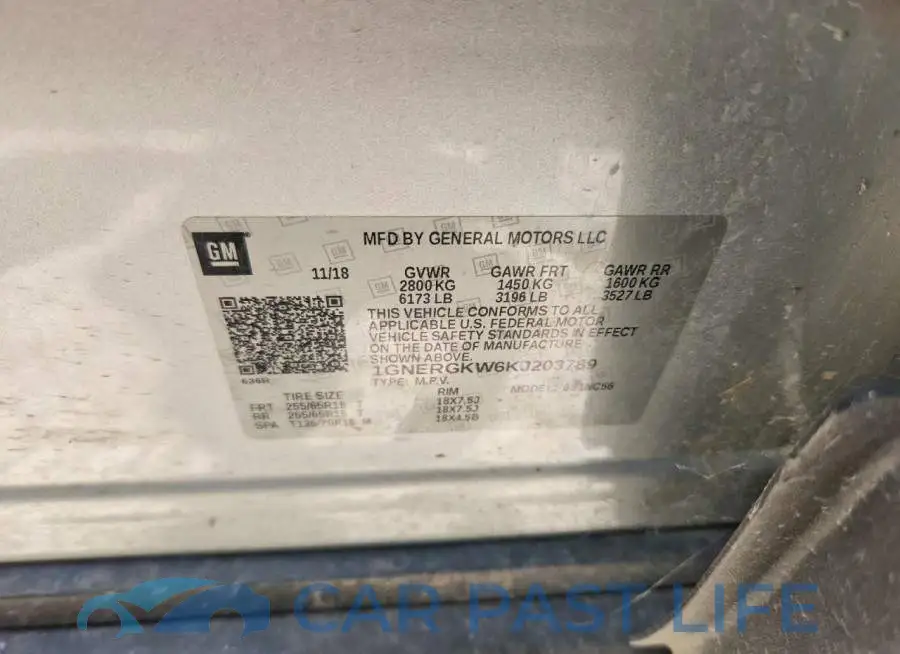 1GNERGKW6KJ203789# 13