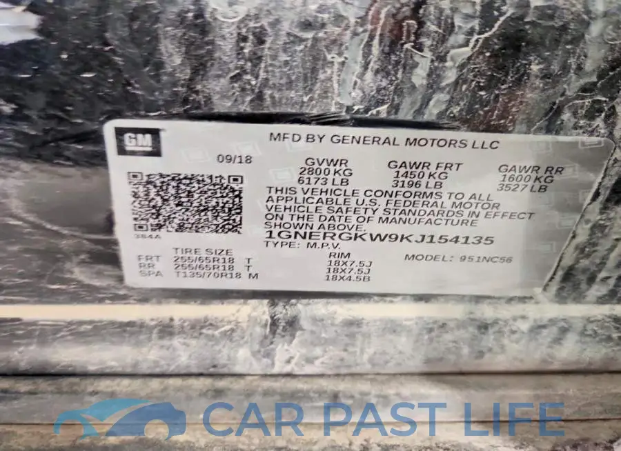 1GNERGKW9KJ154135# 13
