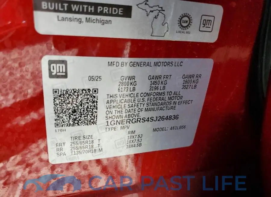 1GNERGRS4SJ264836# 13