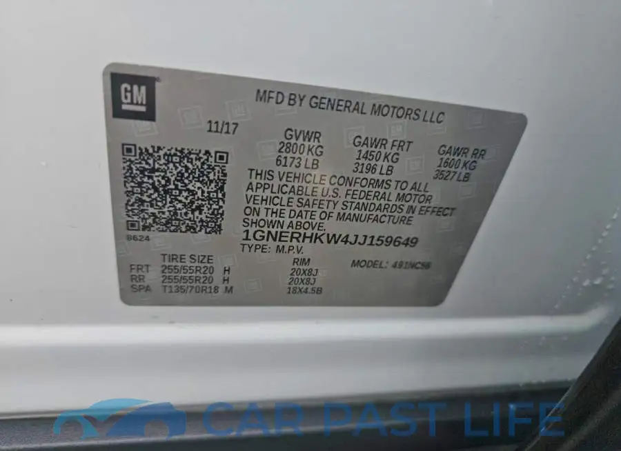 1GNERHKW4JJ159649# 10