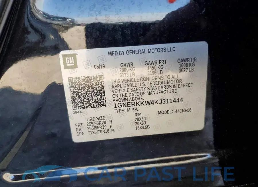 1GNERKKW4KJ311444# 13