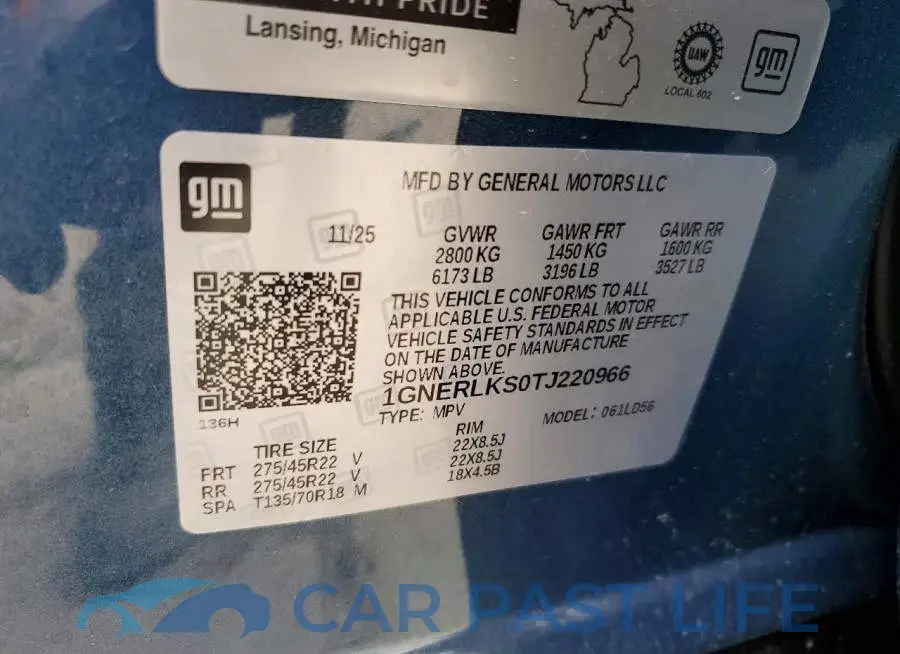 1GNERLKS0TJ220966# 12