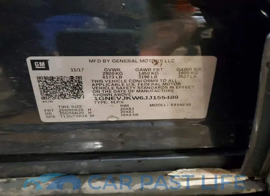 1GNEVJKW6JJ155489# 14