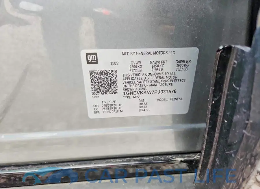 1GNEVKKW7PJ331576# 13