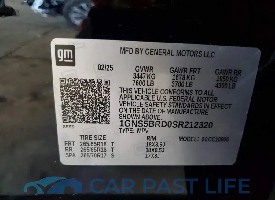 1GNS5BRD0SR212320# 13