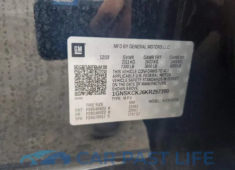 1GNSKCKJ6KR257390# 13
