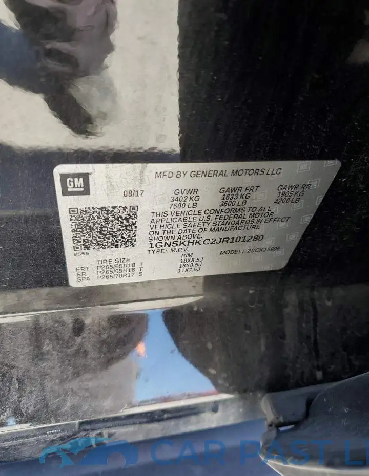 1GNSKHKC2JR101280# 14