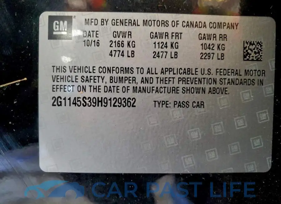 2G1145S39H9129362# 13