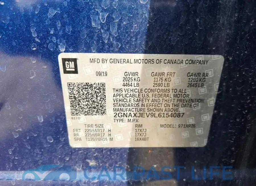 2GNAXJEV9L6154087# 13