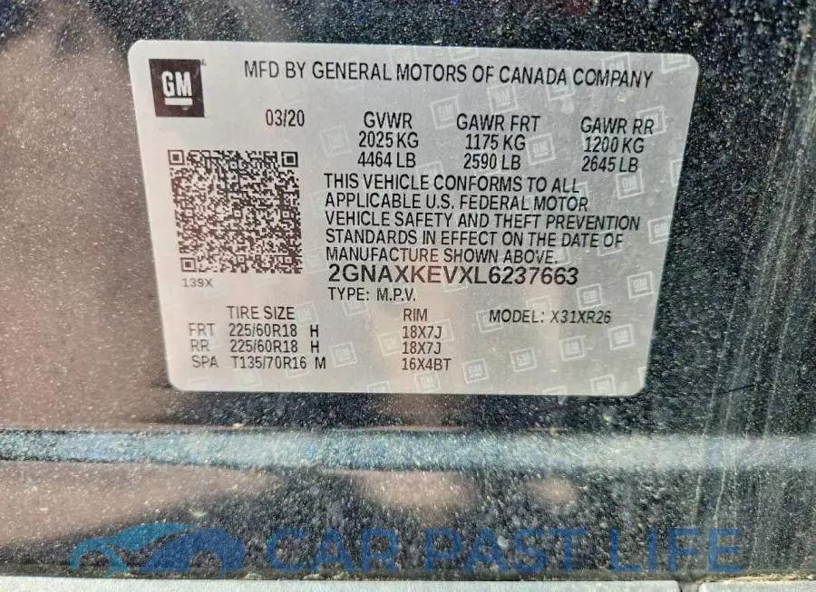 2GNAXKEVXL6237663# 13