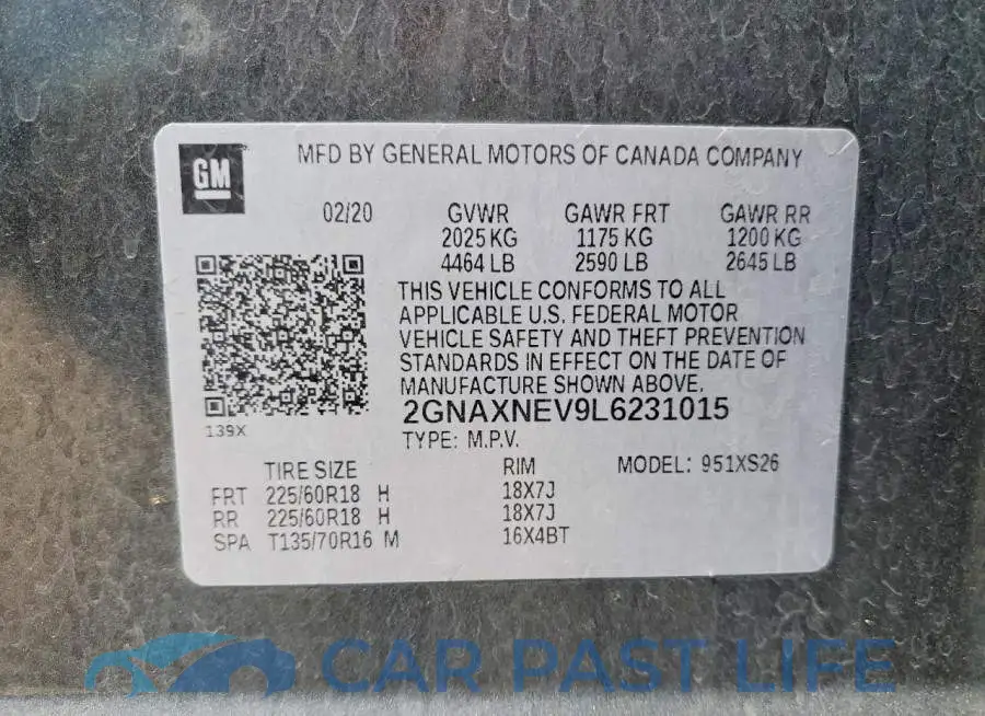 2GNAXNEV9L6231015# 14