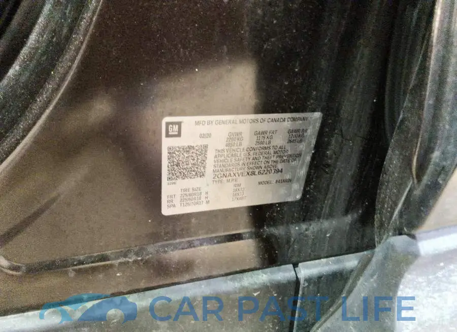 2GNAXVEX8L6220394# 13