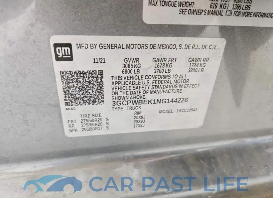3GCPWBEK1NG144226# 12