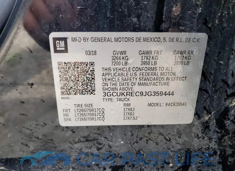 3GCUKREC9JG359444# 12