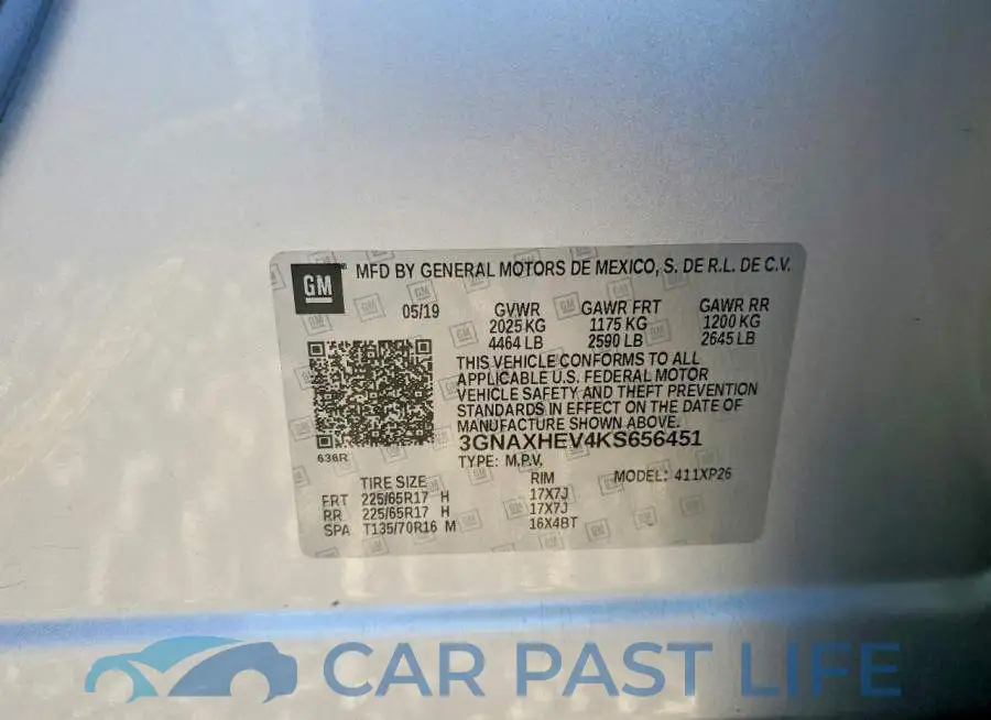 3GNAXHEV4KS656451# 13