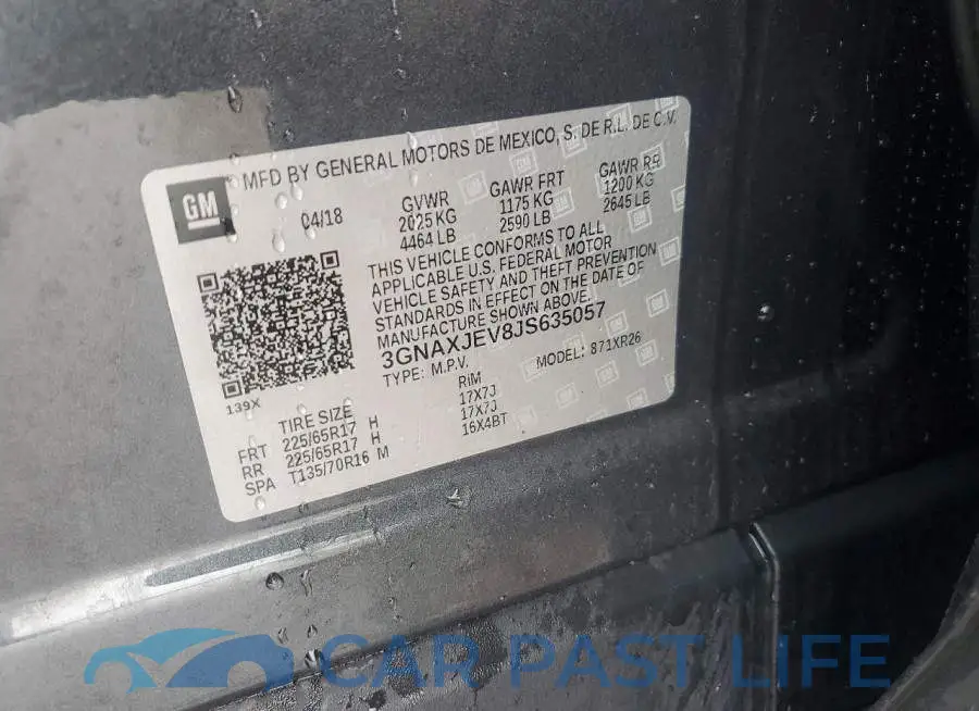 3GNAXJEV8JS635057# 13