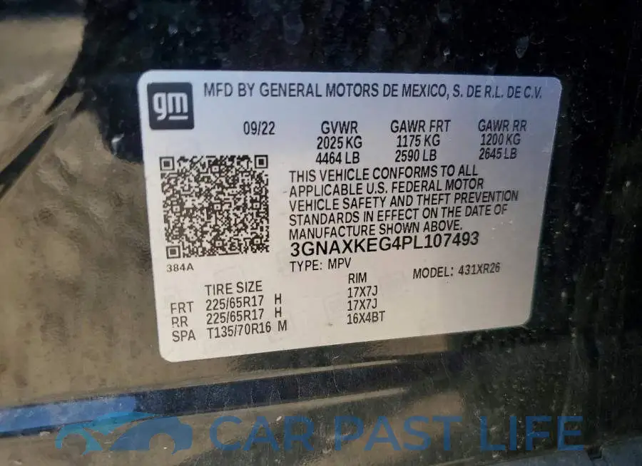 3GNAXKEG4PL107493# 13
