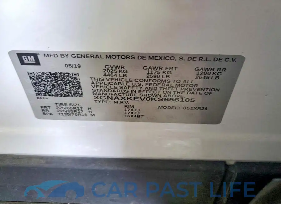 3GNAXKEV0KS656105# 14