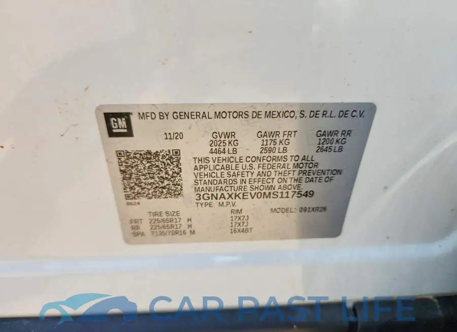3GNAXKEV0MS117549# 13