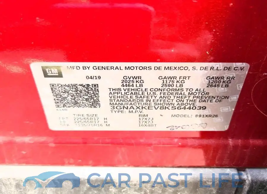 3GNAXKEV8KS644039# 14