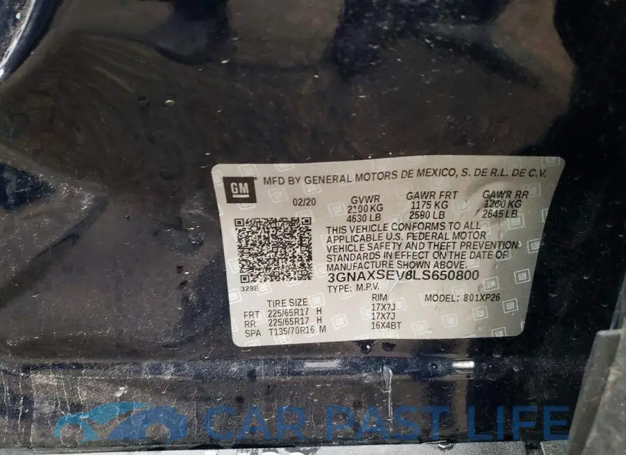 3GNAXSEV8LS650800# 12