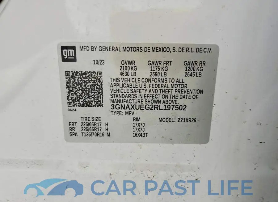 3GNAXUEG2RL197502# 13