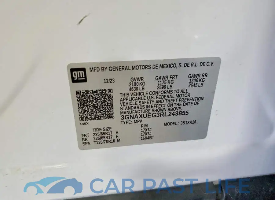 3GNAXUEG3RL243855# 12