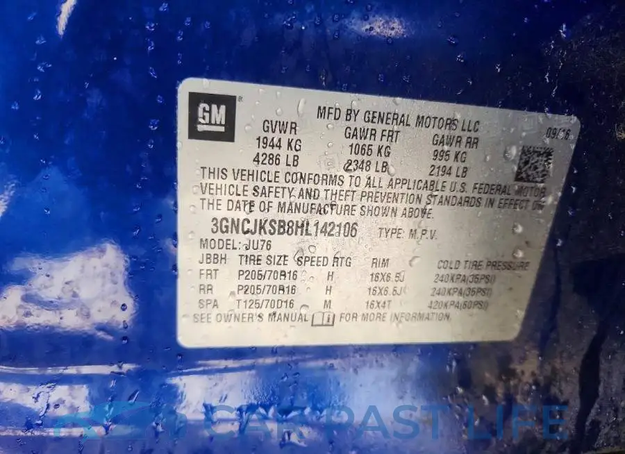 3GNCJKSB8HL142106# 12